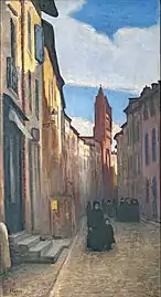 La Rue du Taur par François Gauzi (vers 1900, musée du Vieux Toulouse).
