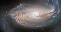 Détail de la barre de NGC 1097 par le télescope spatial Hubble.