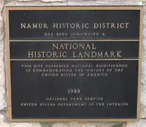 Plaque historique près de Namur
