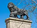 Vue rapprochée sur le lion.