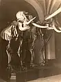 Entrée du musée avec des squelettes d'éléphant
