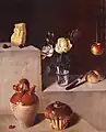 Nature-morte au botigo, 1975, Messine (Sicile), 60&nbsp;cm × 80&nbsp;cm, huile sur toile - Collection de l'artiste
