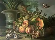 Nature morte, fruits et oiseaux