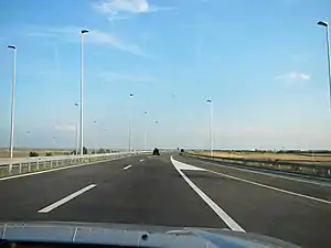 Section de l'autoroute A1 et du Périphérique de Belgrade près de 23 Belgrade.