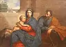 La sainte Famille, symbole courant dans l'église, par Nicolas Loir, XVIIe siècle, Musée des Beaux-Arts de Narbonne.