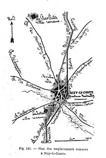 Voie romaine avec la Justice et le petit clair puits,
