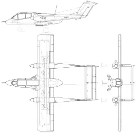 vue en plan de l’avion