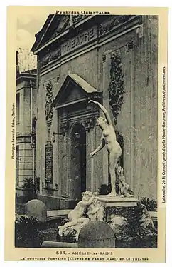 Groupe en marbre pour une fontaine à Amélie-les-Bains, œuvre placée aujourd'hui devant l'Office de tourisme (voir ci-avant).