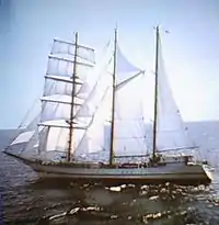 Le trois-mâts goélette polonais Iskra II.