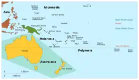 Carte de l'écozone austalasienne