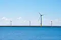 Champ d'éoliennes du port d'Akita (Préfecture d'Akita).