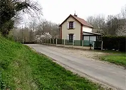 Ancienne gare de Oinville-Levainville sur la commune de  Oinville-sous-Auneau