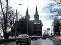 Le boulevard en direction du centre-ville
