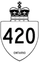 Image illustrative de l’article Autoroute 420 (Ontario)