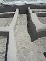 Bâtiments découverts lors des fouilles.