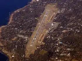 Vue aérienne de l'aéroport d'Ōshima