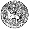 Sceau d'Otto von Dewitz, comte de Fürstenberg de 1349