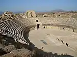 Vue de l'amphithéâtre d'Oudna.