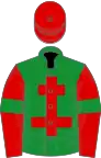 Verte, Croix de Lorraine, manches et toque rouges, brassards verts