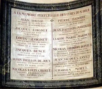 Curés avant 1848.