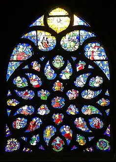 Église Saint-Germain-l'Auxerrois, rose méridionnale La Pentecôte (XVIe&nbsp;siècle).