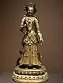 Bodhisattva. Bronze doré, H. 66&nbsp;cm. Dynastie Ming (1368-1644).