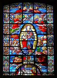 Chapelle de la Vierge, vitrail « Notre-Dame Refuge des pécheurs ».