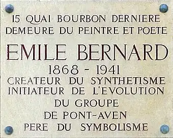 Plaque commémorative.