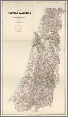 Une carte détaillée de la Palestine du 19e&nbsp;siècle
