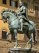 Statue équestre de Cosme Ier de Médicis, à Florence.