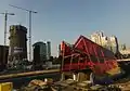 Construction de la bouche de métro, août 2014