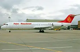 PH-KXL, le Fokker F100 impliqué, ici en février 1993, 2 semaines avant l'accident.