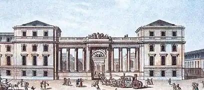 Le Palais Bourbon au XVIIIe&nbsp;siècle.