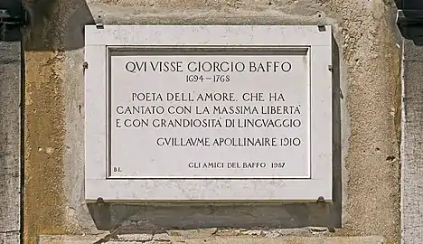 Plaque commémorative