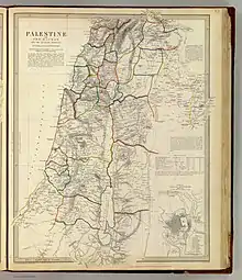 Une carte détaillée de la Palestine du 19e&nbsp;siècle