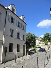 Emplacement panneau Histoire de Paris "Rue Saint-Blaise" au no&nbsp;2 rue Saint-Blaise.