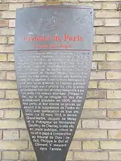 Panneau Histoire de Paris « L'Enclos du Temple ».