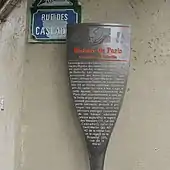 Panneau Histoire de Paris Sources de Belleville