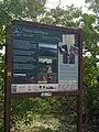 Panneau d'informations historiques de la pointe d'Antigues.