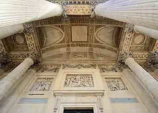 Bas-reliefs du péristyle du Panthéon de Paris.