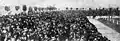 Une tribune de l’Estadio Sportivo Barracas&nbsp;(es) avant l’exploit contre l’Uruguay en 1921.