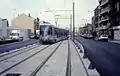 La rame TFS no&nbsp;104, dans l'arrière-station de La Courneuve - 8 mai 1945, terminus temporaire de la ligne.