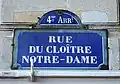 Plaque de la rue.