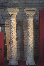 Colonnes en marbre pyrénéen du Ve siècle de l'ancienne basilique de la Daurade de Toulouse.