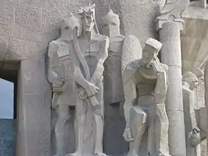 Ecce homo de la façade de la Passion de la Sagrada Família de Barcelone.