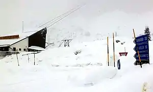 La garde de départ du téléphérique.