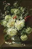 Nature morte avec des fleurs (Blumenstilleben), huile sure toile, 78&nbsp;×&nbsp;52,5&nbsp;cm