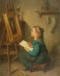 Une jeune artiste, Manchester Art Gallery.