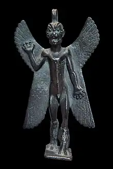 Statuette de Pazuzu, époque néo-assyrienne (VIIIe – VIIe siècles av. J.-C.). Musée du Louvre.