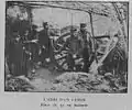 Un canon de 95&nbsp;mm en batterie durant la Première Guerre mondiale, 1915.